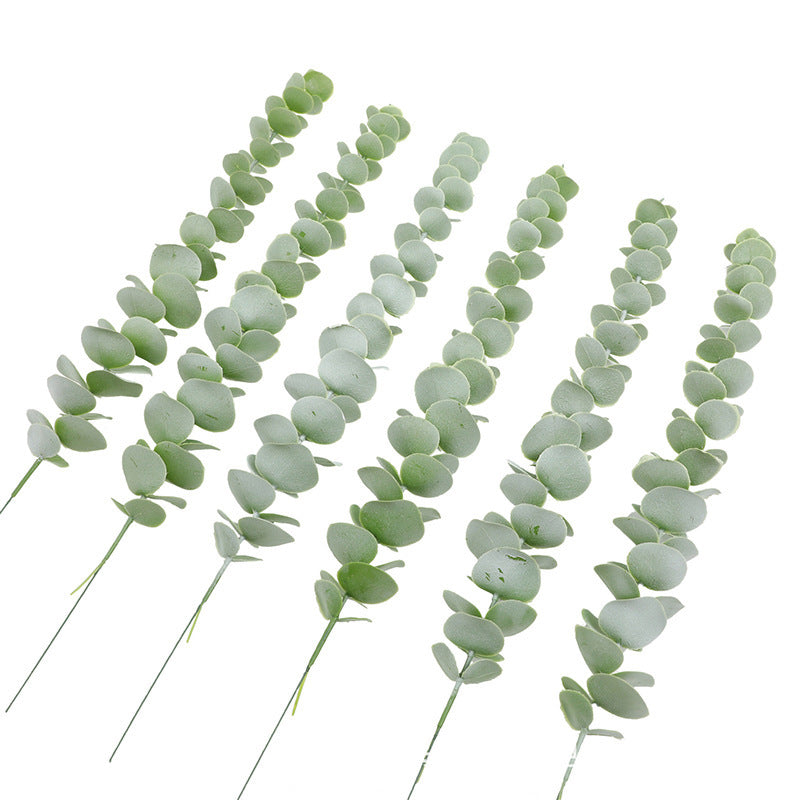 Faux eucalyptus stems in light sage