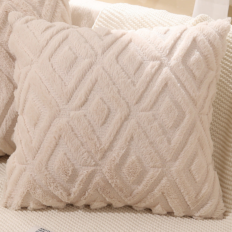 Nest textured pillow cover in beige