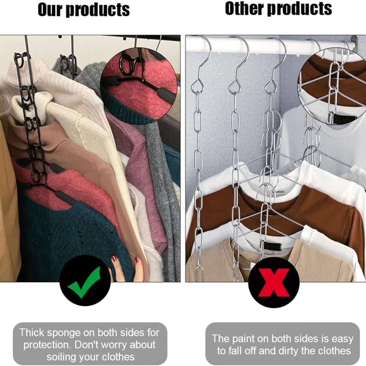 The ClarioSpace Closet Hanger Set
