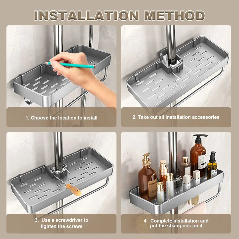 The ClarioDrip Shower Caddy
